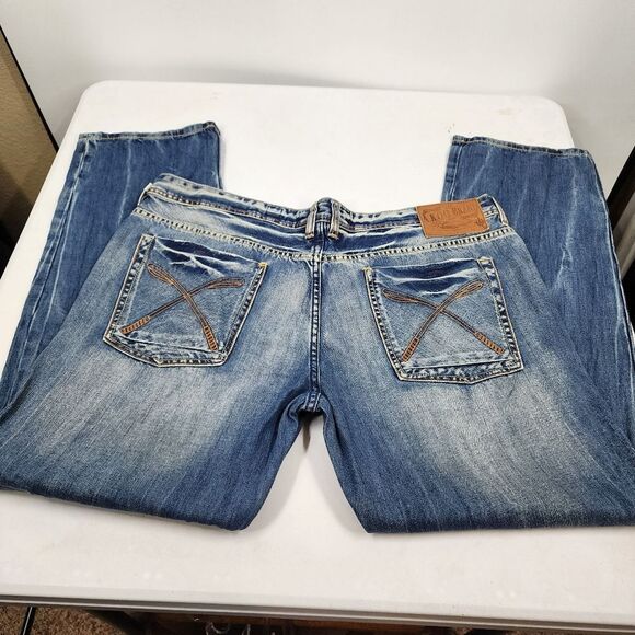AKOO Distressed Jeans Relaxed Size 42 x 34 - Picture 1 of 9